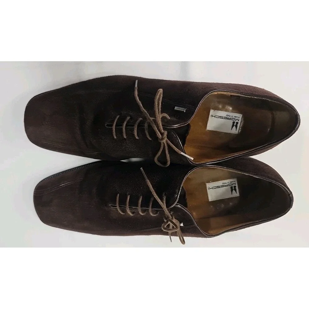 Moreschi Men's Brown Suede Oxford/ Loafers Shoes - Made‎ In Italy-US 14
